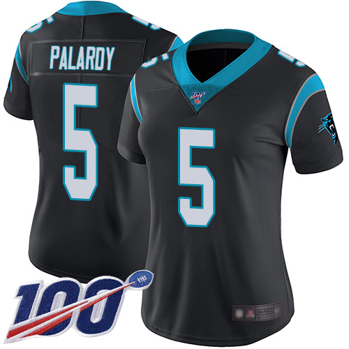 Carolina Panthers Limited Black Women Michael Palardy Home Jersey NFL Football #5 100th Season Vapor Untouchable